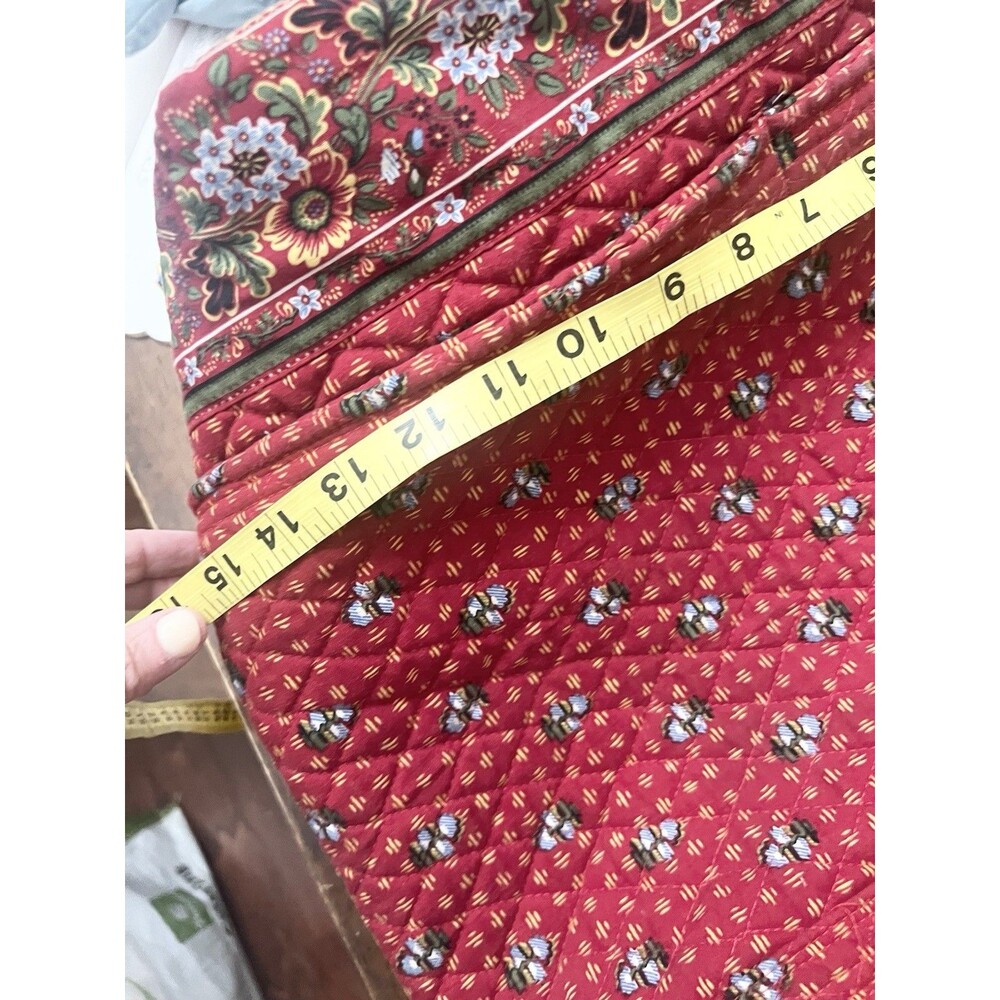 Vintage Vera Bradley Provincial Red Floral Large Duffle Bag EUC Y2K Weekender - Picture 10 of 12